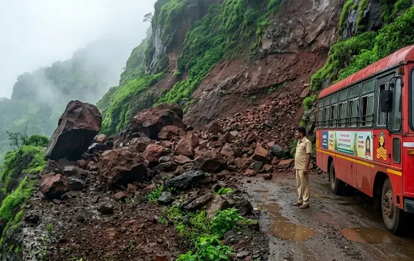 महाराष्ट्र में भारी भूस्खलन से सड़क बंद: सतारा-रत्नागिरी मार्ग पूरी तरह बंद